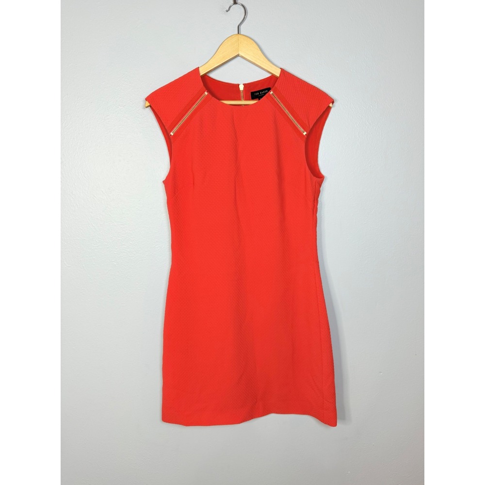 Ted Baker London Women's Sleeveless Sheath Dress‎ Coral Party Cocktail Womens 6